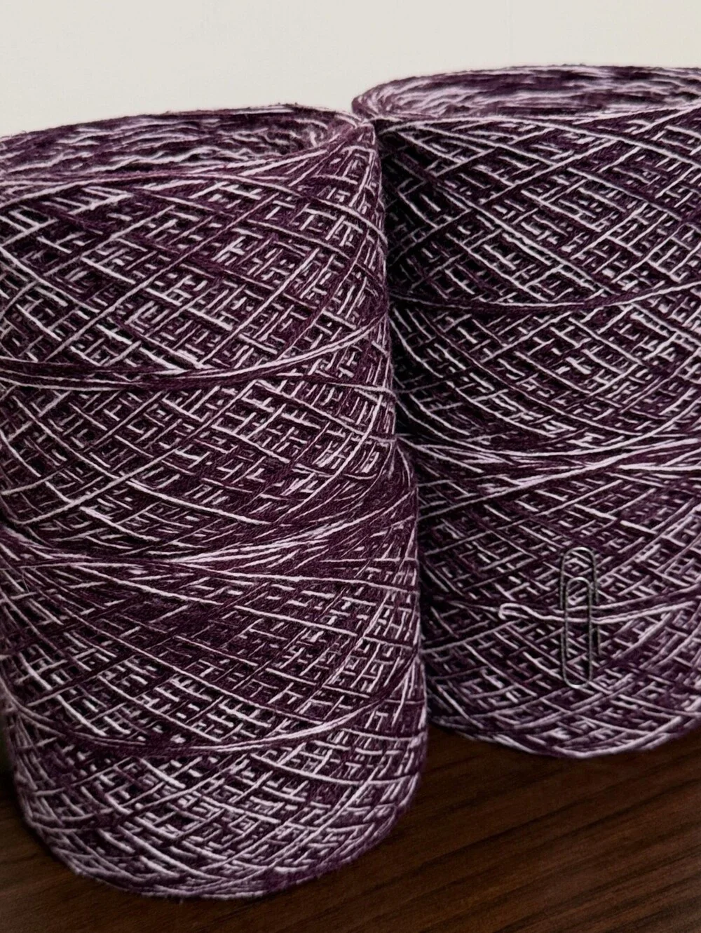 Reclaimed Cotton Blend DK Yarn 1118 Yds Eggplant Marl 488g (4 Cakes)